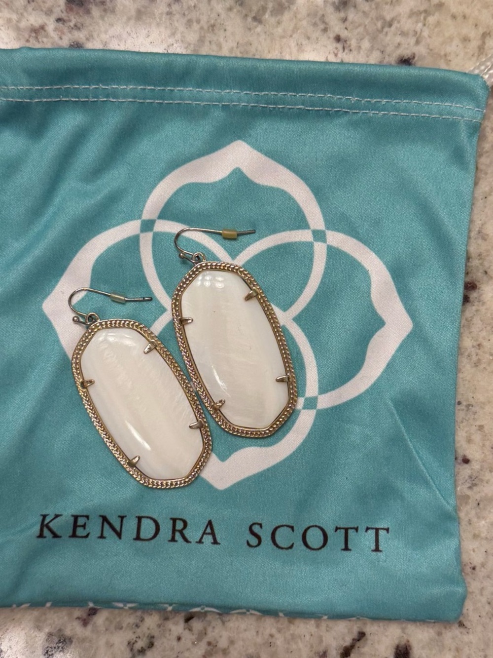 Kendra Scott White Stone Danielle Earrings